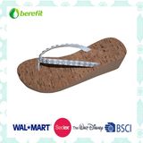 Wemen's Slippers with Wedge Heel, PU Straps and EVA Sole