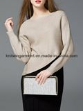 Asymmetrical Long Sleeve Plain Slash Neck for Fashion Sweater (w18-608)