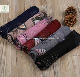 2018 Newest Lady Fashion Viscose Scarf with Fan Printed Shawl