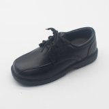 Classic Style Lace-up Child's School Shoes with Leather Upper PVC Injection