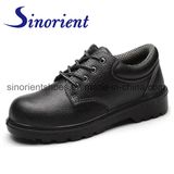 Black Leather Men Safety Shoes Rh178