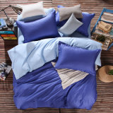 Solid Plain Color Cotton Duvet Cover Bedsheet Bedding Set