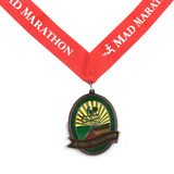 Colorful Custom Red Ribbon Metal Enamel Medal