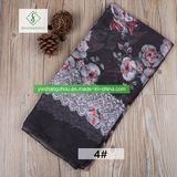 Fashion Women Moslem Scarf 100% Viscose Lace Rose Printed Shawl