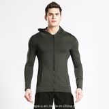 Quick-Drying Polyester Mens Fitness Hoodies Jacket with Custom Logo