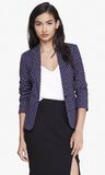 One Button Fashion Print Design Ladies Blazer