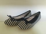 Stripe Canvas of Women Ballerinas Shoes