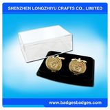 Die Casting Gold Cufflinks with Box