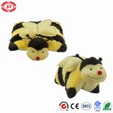 Yellow Flying Bee Cute Safe Stuffed Sfot Pillow 2in1 Cushion