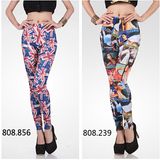 New Fashion Pattern Women 3D Print Stretchy Leggings (82230)