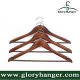 Antique Wood Coat Hanger for Man with Bar