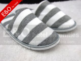 Cotton Terry Fabric Stripes Printing Hotel Room Slipper