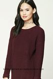 OEM Women Fashion Round Neck Long Sleeve Sweater Clothes (W18-431)