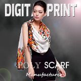 2017 100% Poly Square Scarf with Tassel