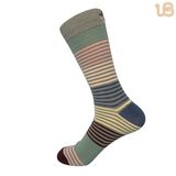 Men's Colorful Breathable Striped Happy Sock