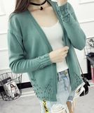 Long Sleeve V Collar Fashionable Sweater Jacket (BTQ217)