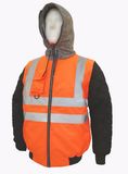 En471 Security Hooded Safety Jacket