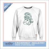 Cool Vintage White Crew Neck Sweatshirt for Men