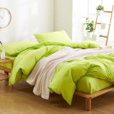 Home Textile Plain Color Microfiber Fabric Bedding Bed Linen
