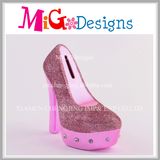 Lovely Ceramic High Heel with Diamond Piggy Bank