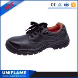 Black Leather Steel Toe Cap Bottom Light Safety Shoes Ufb008