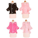 Quality Cotton Soft Dog Clothes Cute Button Pet Shirt