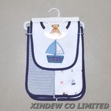 Baby Gift Set / 3-Pack Bib & Burp Cloths Set.