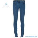 Women/Girls Blue Stretch Cotton Skinny Zipped Cuff Jeans Denim (pants E. P. 416)