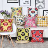 Custom 3D Digital Print Decorative Cushion Cover Throw Pillow Case Cotton Linen