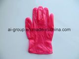 Red Disposable Power Free Vinyl Gloves for Food Service