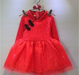 Kd1124 Cheongsam Tutu Dress with Lace Fleece for Kids Girls