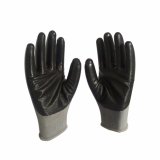 Cheap 13 Gauge Black Polyester Liner Nitrile Working Gloves