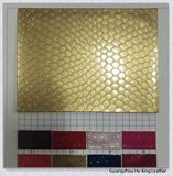 Fashion Pattern Gold Color PU Faux Leather