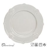 10.5 Inch Emboss with Antique Finished Dinner Plate