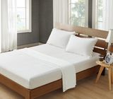 4 Pieces POM POM Fringe Stone Wahsed Microfiber Bed Sheets Set