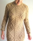 Handmade Hand Knit Women Ladies Warm Wool Evening Winter Dress