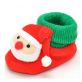 Winter of a New Baby Girl Christmas Cotton Shoes 0-12 Months Baby Antiskid Warm Indoor Shoes