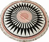 2018 Wholesale Beach Round Towel Cotton Print Fringe Beach Towel