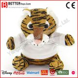 En71 Plush Toy Stuffed Animal Soft Tiger in T-Shirt for Baby Kids/Children