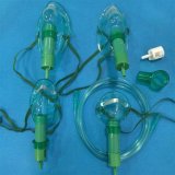 Medical Consumables Disposable Simple Multi-Vent Oxygen Mask Green/Transparent in Different Size