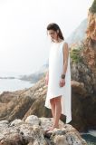 White Chiffon Summer Ladies Casual Dress
