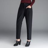 New Fashion Spring Chiffon Black Pencil Pants