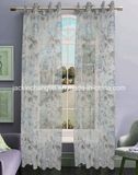 Peony Flower Pattern Printed Sheer Window Curtain