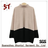 Fashionable Women Simple Stand Collar Knitted Sweater