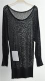 Ladies Round Neck Pure Color Pullover Knit Sweater