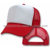 Popular Sponge Polyester Mesh Trucker Hat (T-Red Cap)