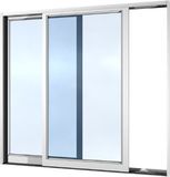 White Color Aluminum Sliding Window with Mosquito Net Outside