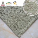 Sunflower Pattern Embroidery Lace Fabric, Green Garment Materials Beautiful Design Ln10034
