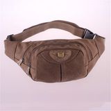 Casual Sports Bag Zipper Pocket Soft Canvas Waist Bag (GB#701)