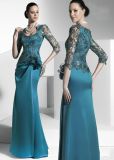 3/4 Long Sleeve Evening Dress Floor Length Prom Dress W1471934